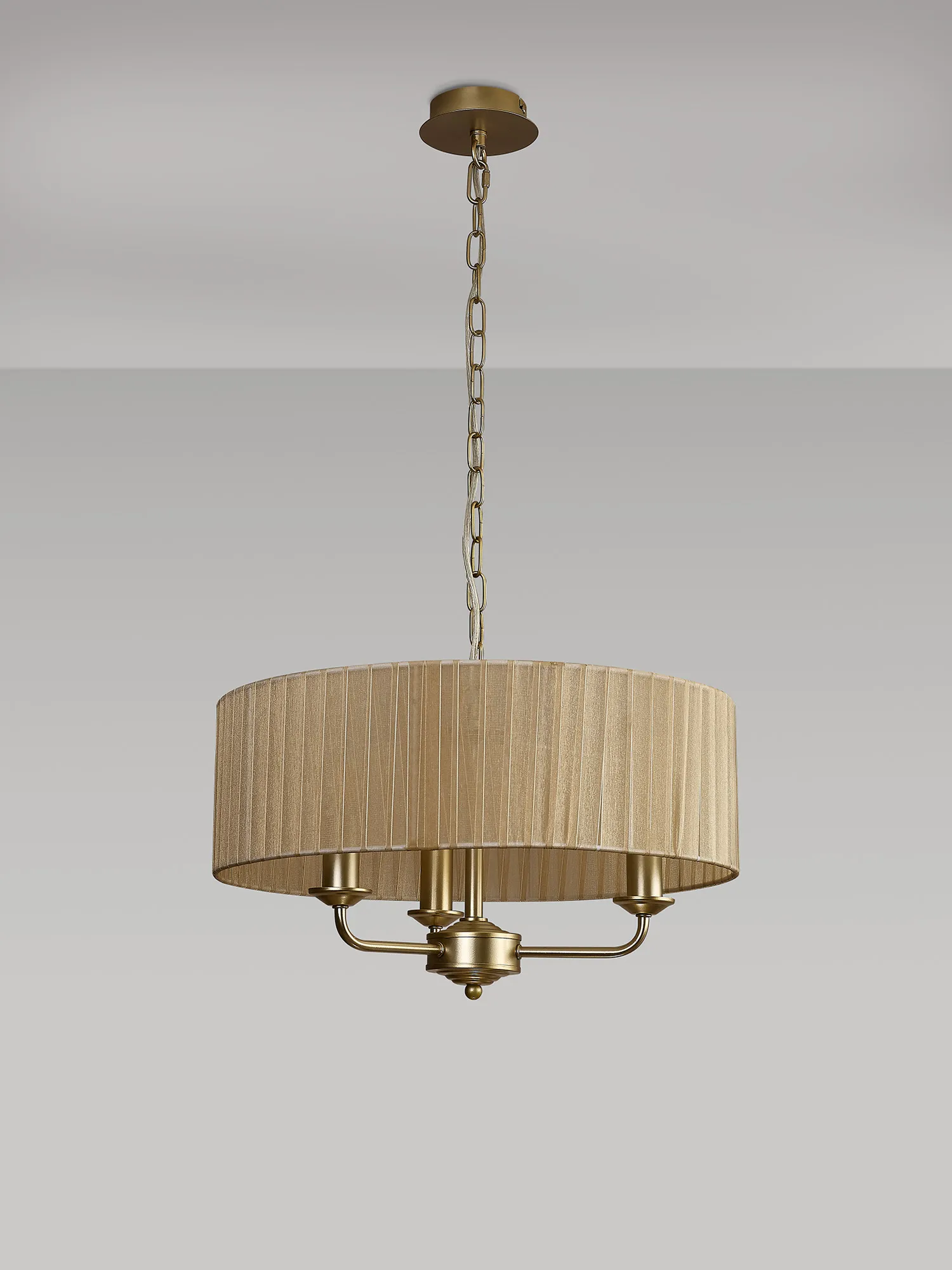 Banyan 45cm 3 Light Pendant Champagne Gold, Soft Bronze DK0963  Deco Banyan CG SB